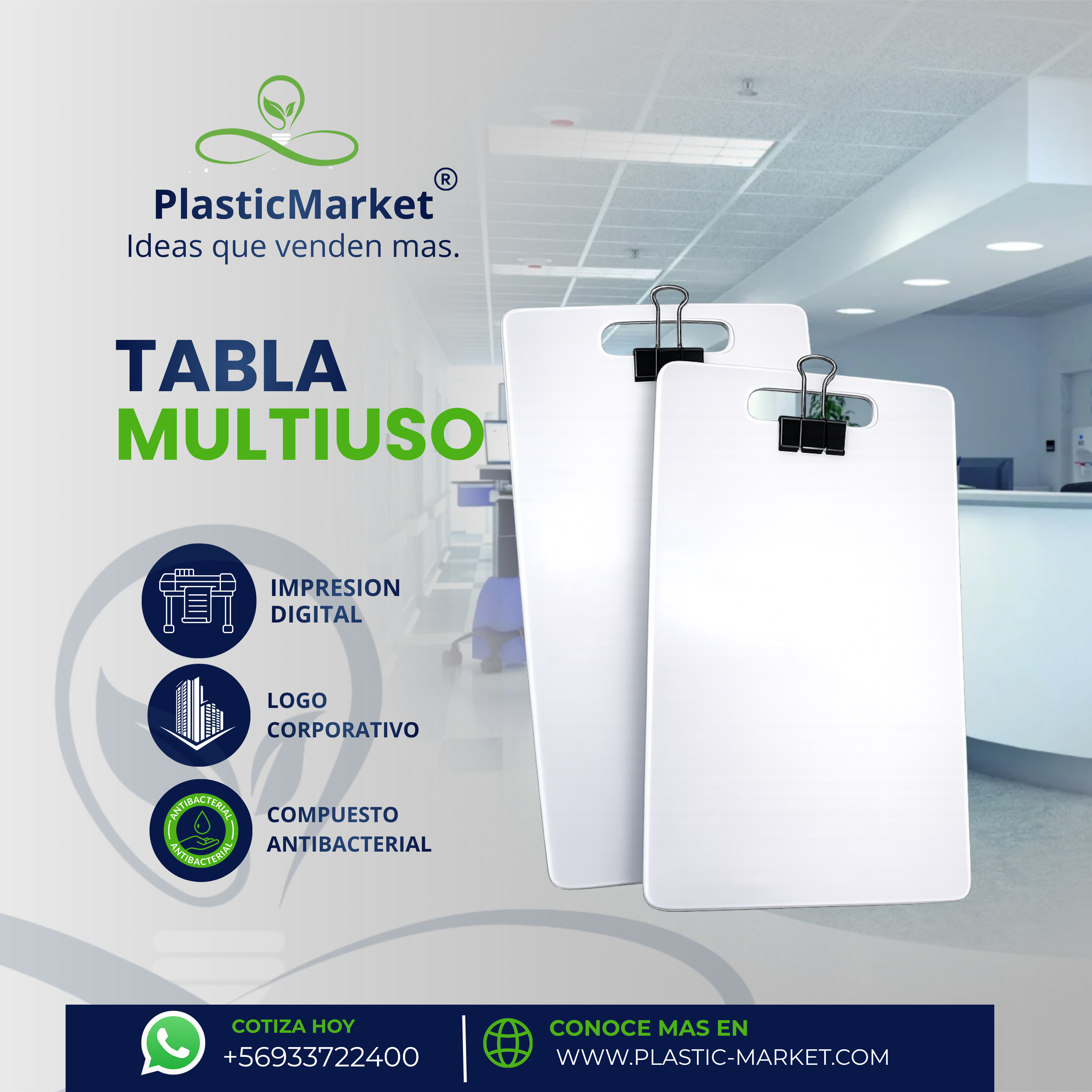 tabla multiuso antibacterial con cobre