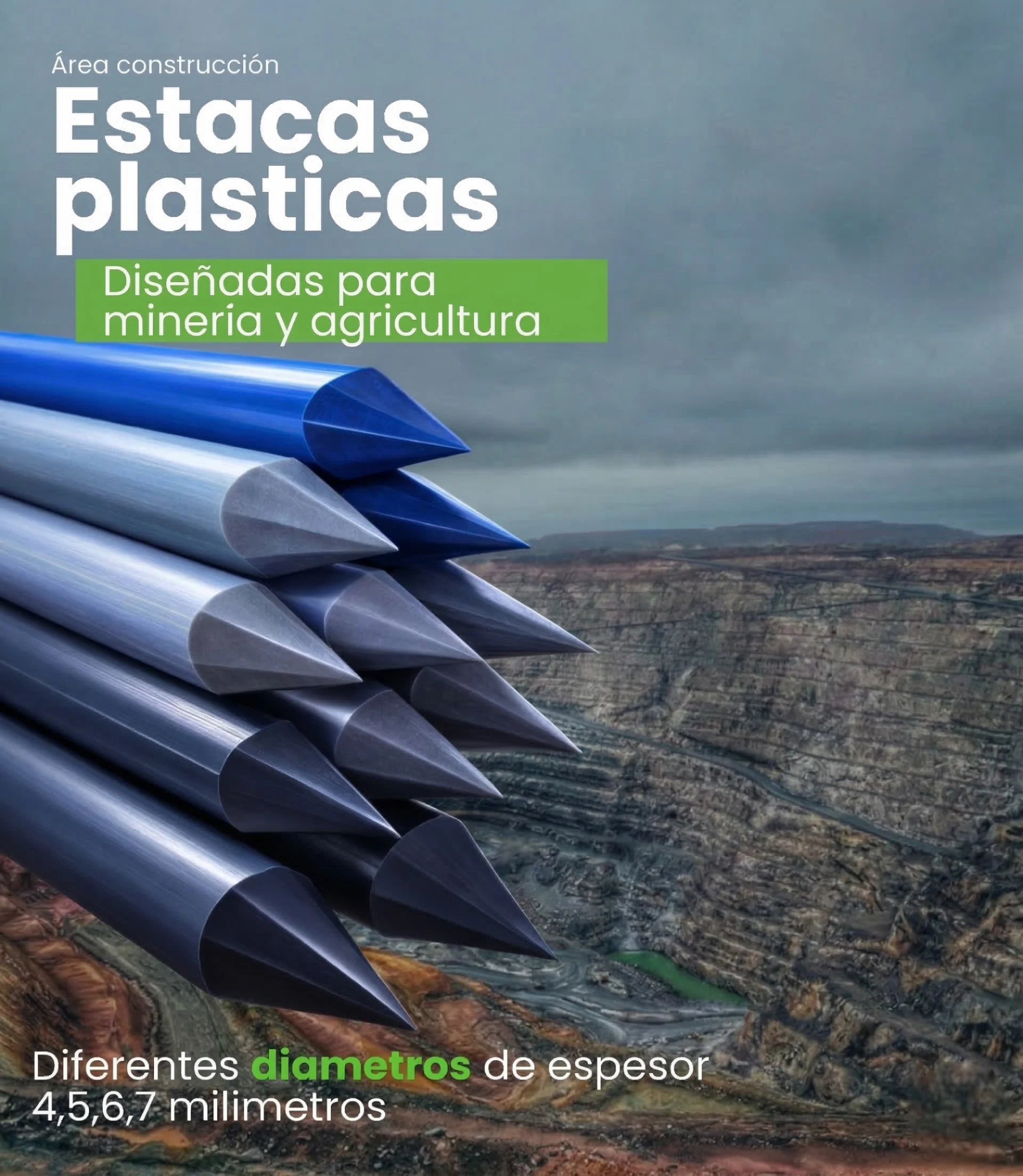 Estacas Plásticas Minería y Agro (Venta Mayorista)