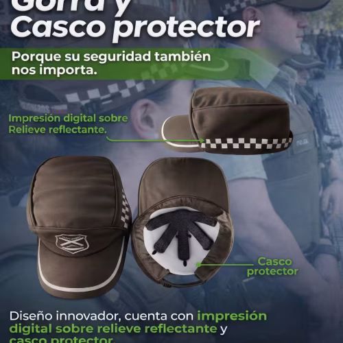 Casco Protector Carabineros (Gorro + Casco)