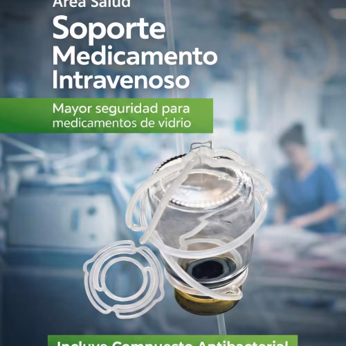 Soporte para Medicamento Intravenoso (Vidrio) con Antibacterial