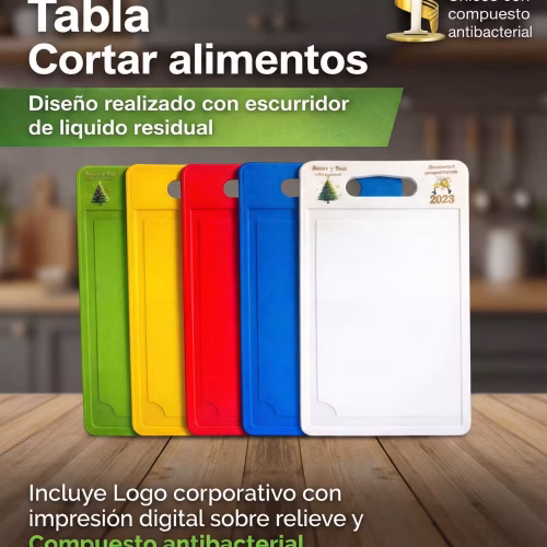 Set de Tablas de Corte Antibacteriales (5 Colores)